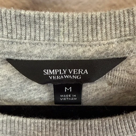 Simply Vera Vera Wang Light Gray Knit Top - Picture 2 of 5